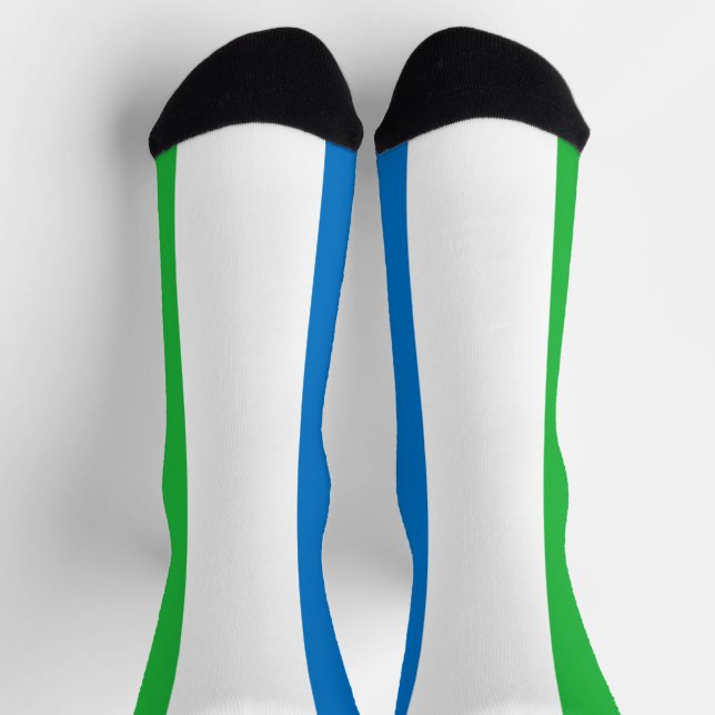 Sierra Leone Flag Socks (Top)