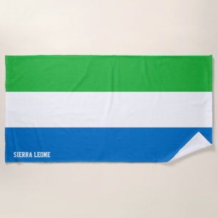 Sierra Leone Flag Splendid Patriotic Beach Towel