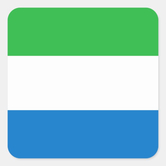 Sierra Leone Flag Square Sticker (Front)