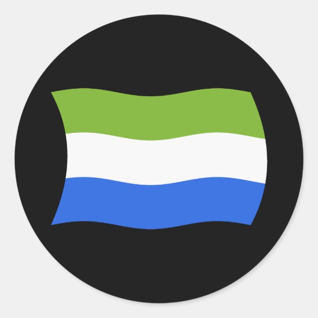 Sierra Leone Flag Sticker (Front)