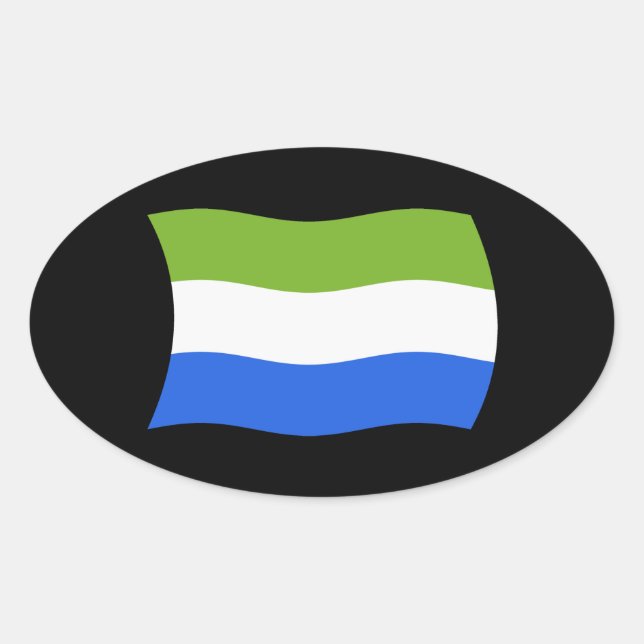 Sierra Leone Flag Sticker (Front)