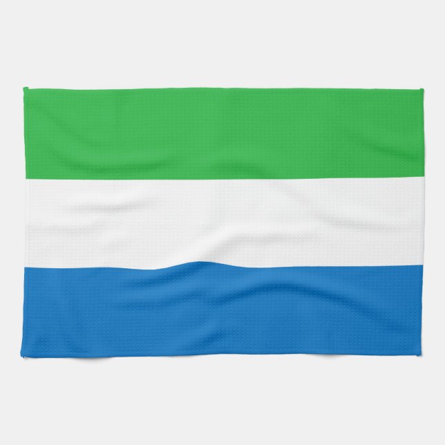 Sierra Leone Flag Tea Towel (Horizontal)