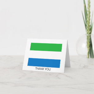 Sierra Leone Flag Thank You Card