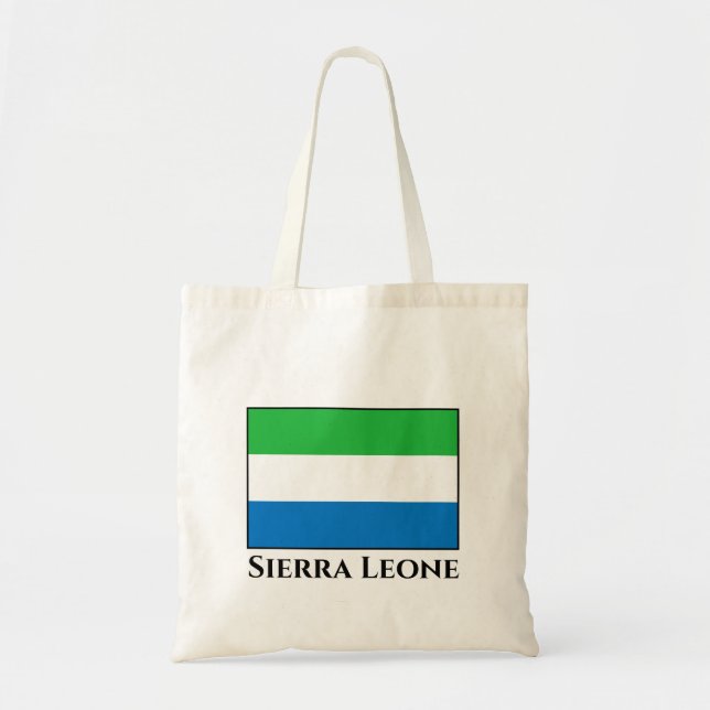 Sierra Leone Flag Tote Bag (Front)