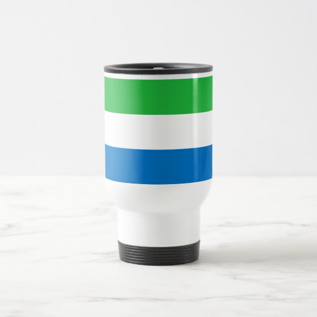 Sierra Leone Flag Travel Mug (Center)