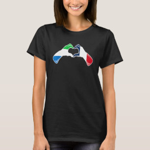 Sierra Leone France Flag Sierra Leonean French He T-Shirt
