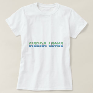 Sierra Leone Hearts Typography Country Flag T-Shirt