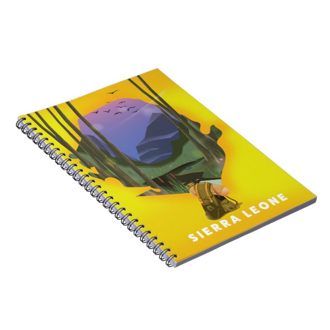 sierra leone illustrated map travel poster notebook (Right Side)
