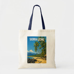 Sierra Leone Illustration Travel Art Vintage Tote Bag