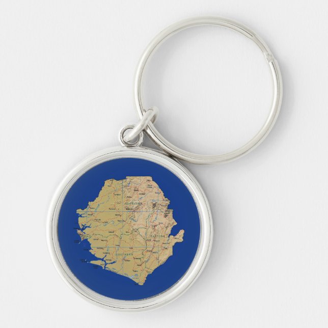 Sierra Leone Map Keychain (Front)