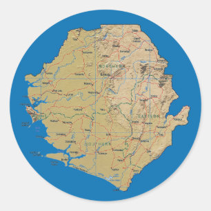 Sierra Leone Map Sticker