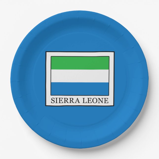 Sierra Leone Paper Plate (Front)