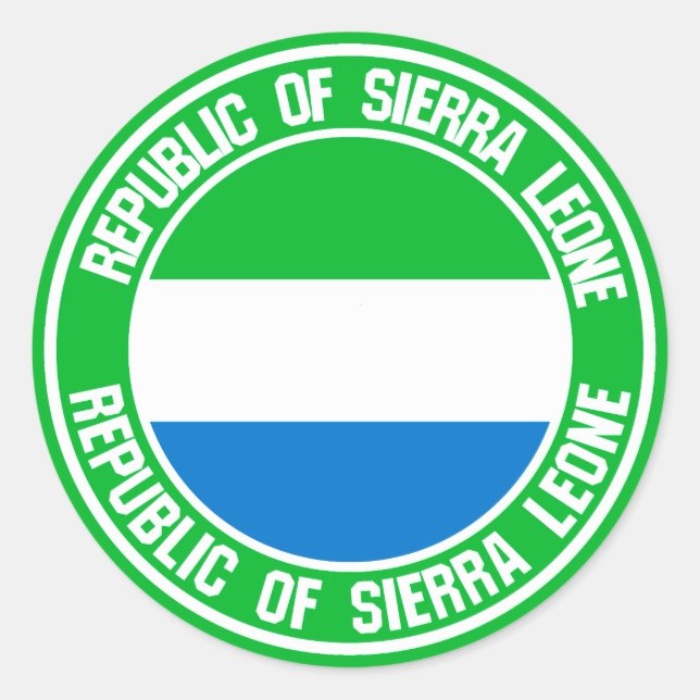 Sierra Leone Round Emblem Classic Round Sticker (Front)
