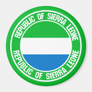Sierra Leone Round Emblem Magnet