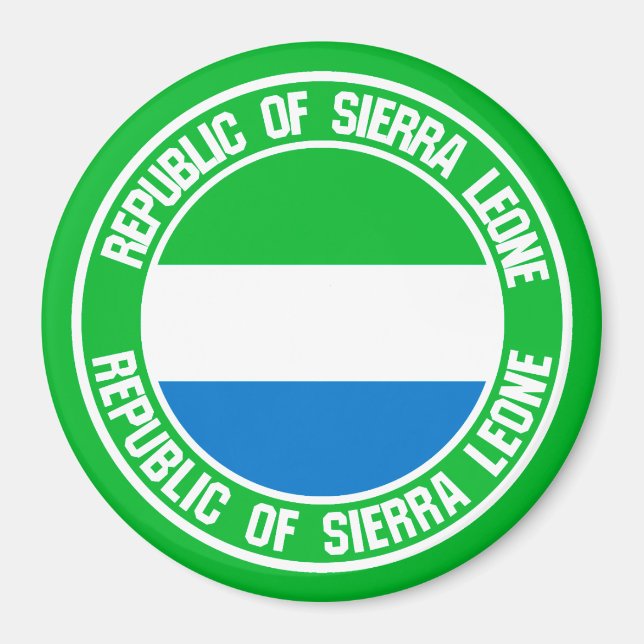 Sierra Leone Round Emblem Magnet (Front)