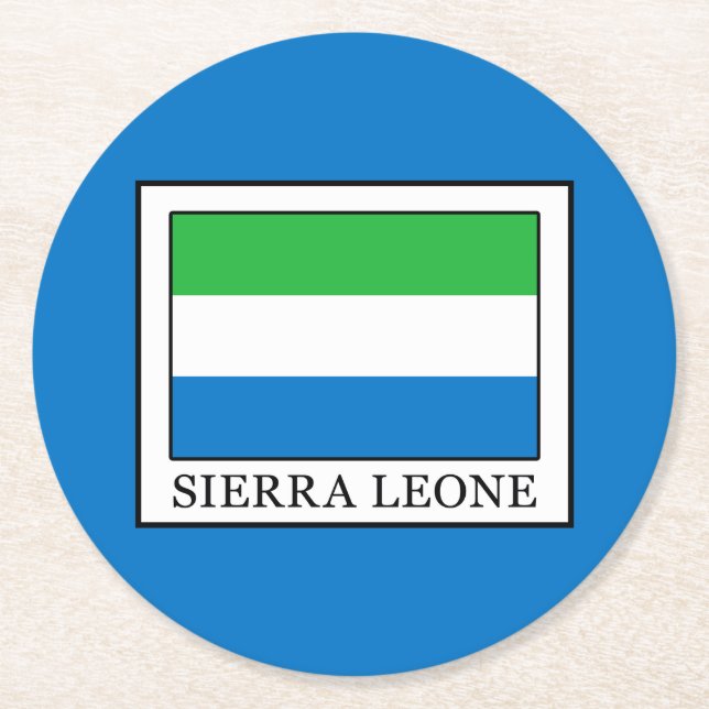 Sierra Leone Round Paper Coaster (Front)