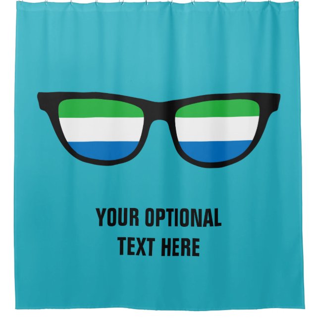 Sierra Leone Shades custom shower curtain (Front)