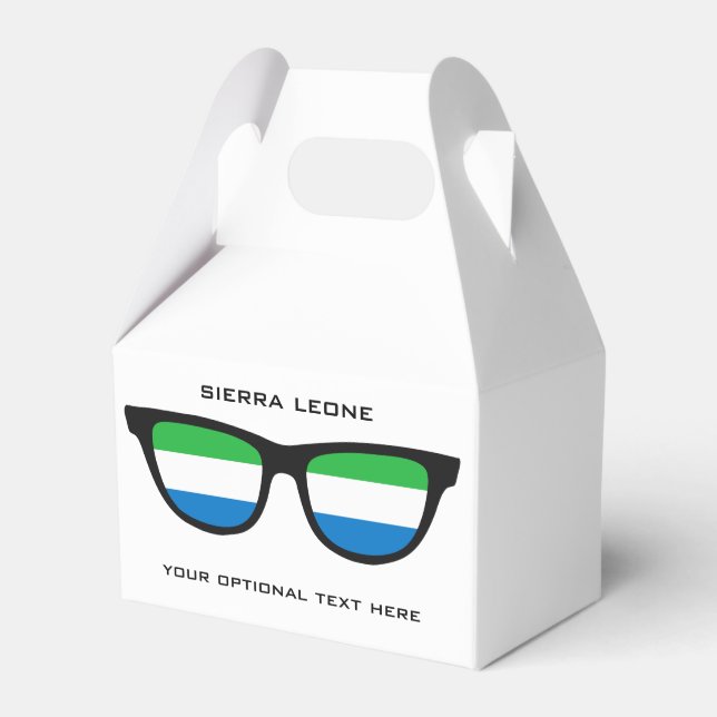 Sierra Leone Shades custom text & colour favour bo Box (Front Side)