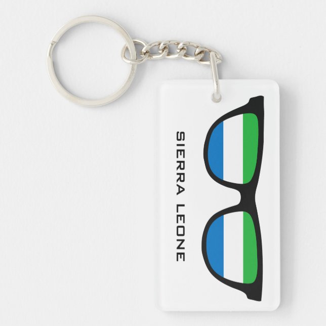 Sierra Leone Shades custom text & colour key chain (Front)