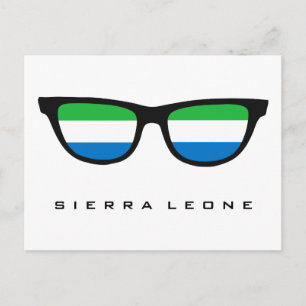 Sierra Leone Shades custom text & colour postcard