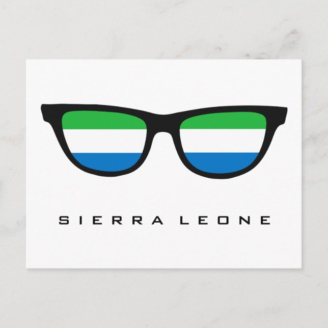 Sierra Leone Shades custom text & colour postcard (Front)
