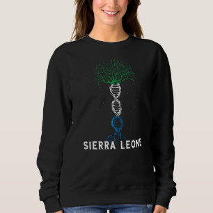 Sierra Leone Siera Leonean Roots Tree Of Life Flag Sweatshirt