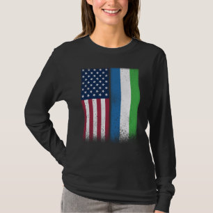 Sierra Leone Sierra Leonean American Flags Proud U T-Shirt
