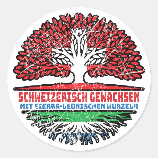 Sierra Leone Sierra Leonean Swiss Switzerland Classic Round Sticker (Front)