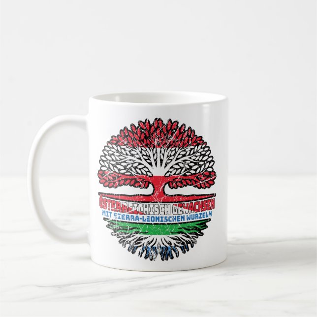 Sierra Leone Sierra-leonisch Österreich Coffee Mug (Left)
