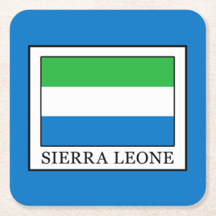 Sierra Leone Square Paper Coaster