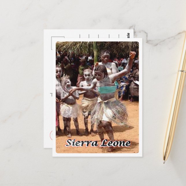 Sierra Leone - The Koindu dance - Postcard (Front/Back In Situ)