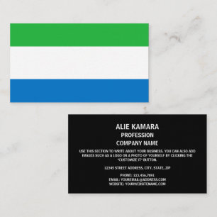 Sierra Leonean Flag, Flag of Sierra Leone Business Card