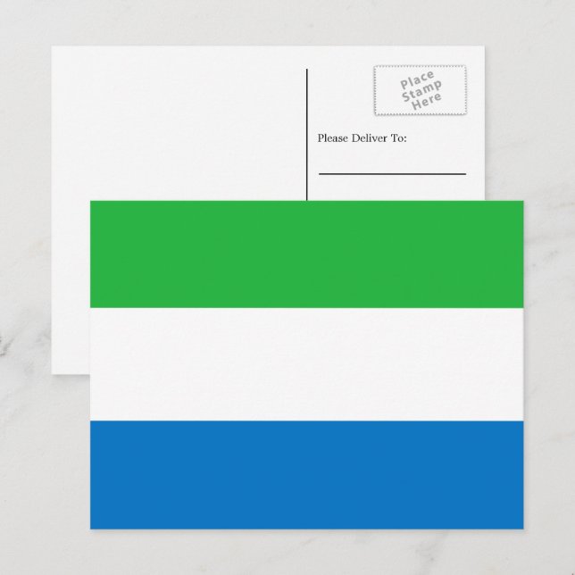 Sierra Leonean Flag, Flag of Sierra Leone Postcard (Front/Back)