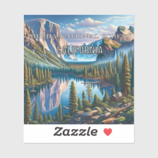 Sierra National Forest California 3 Inch Vinyl Sti