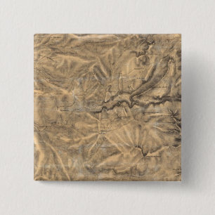 Sierra Nevada adjacent to the Yosemite Valley 15 Cm Square Badge
