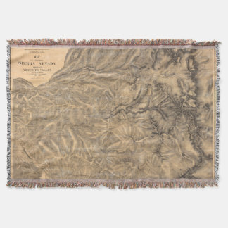 Sierra Nevada adjacent to the Yosemite Valley Throw Blanket