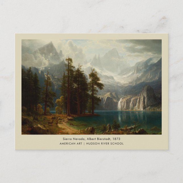Sierra Nevada Albert Bierstadt Landscape Fine Art Postcard (Front)