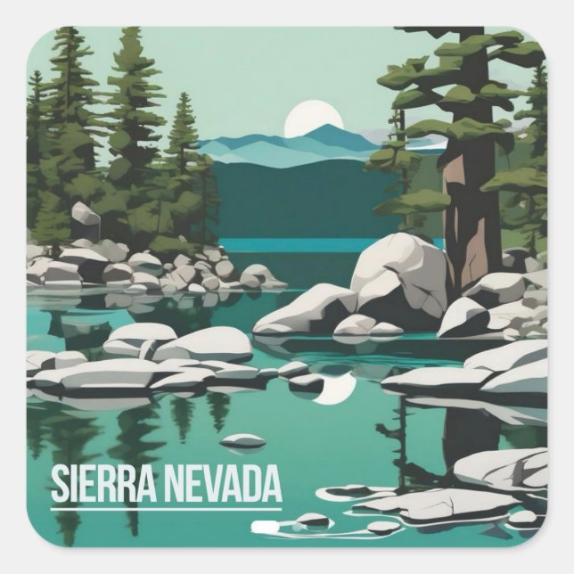 Sierra Nevada, Lake Tahoe area Sticker (Front)