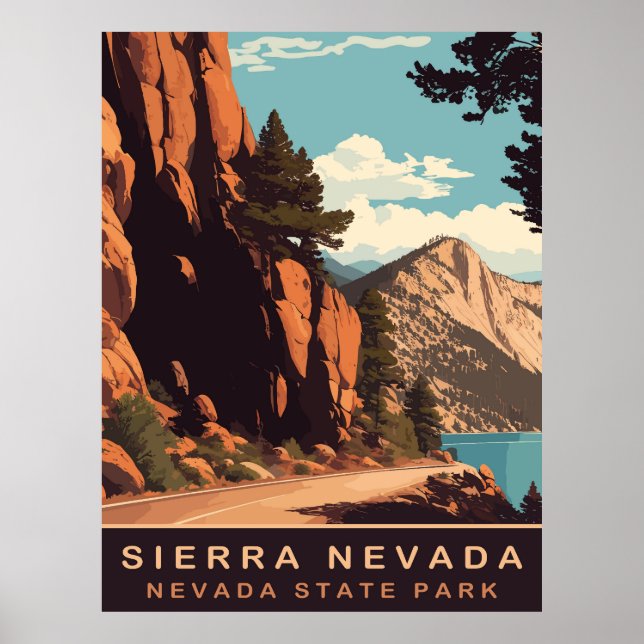 Sierra Nevada, Montains, Travel  Poster (Front)