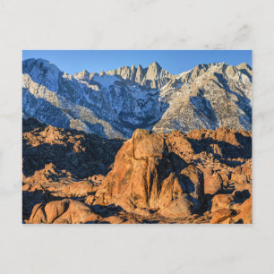 Sierra Nevada Mountains And Alabama Hills Sunrise Postcard