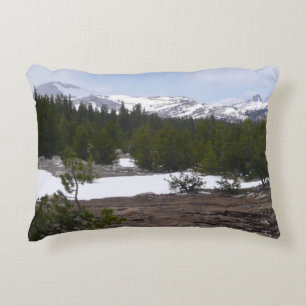 Sierra Nevada Mountains and Snow at Yosemite Decorative Cushion