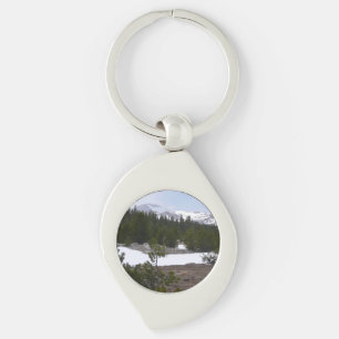 Sierra Nevada Mountains and Snow at Yosemite Key Ring