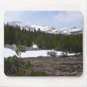 Sierra Nevada Mountains and Snow at Yosemite Mouse Mat