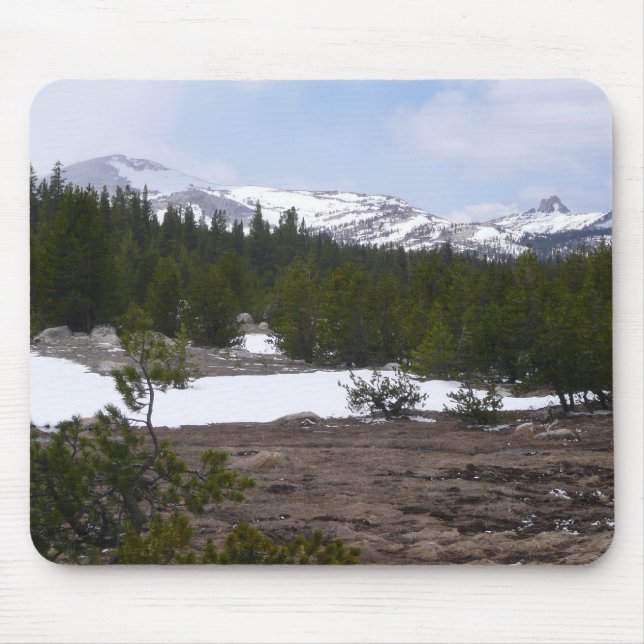 Sierra Nevada Mountains and Snow at Yosemite Mouse Mat (Front)