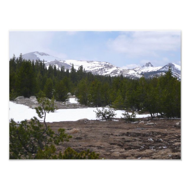 Sierra Nevada Mountains and Snow at Yosemite Photo Print (Front)