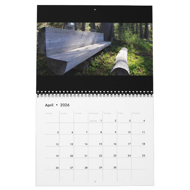 Sierra Nevada Mountains, California Calendar (Apr 2026)