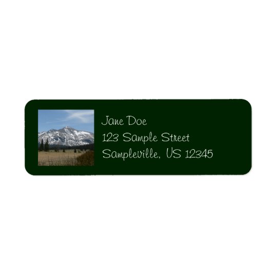 Sierra Nevada Mountains I from Yosemite Return Address Label