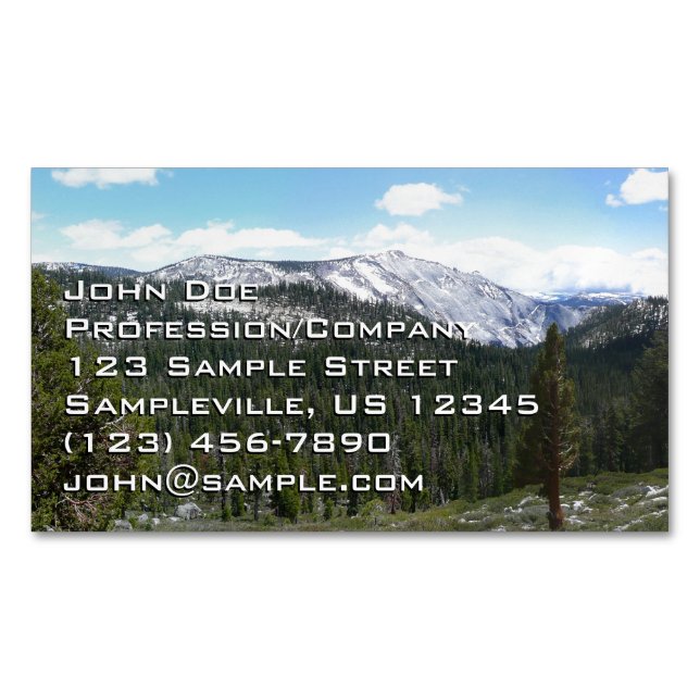 Sierra Nevada Mountains II from Yosemite Magnetic Business Card (Front)