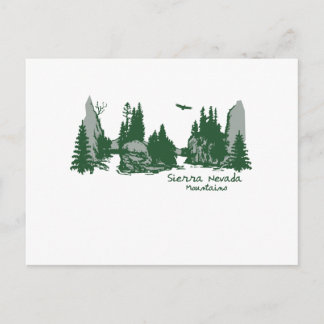 Sierra Nevada Mountains & Trees Postcard