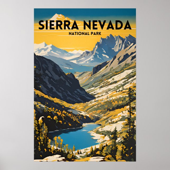 Sierra Nevada National Park Traditional Travel PS Poster (Front)